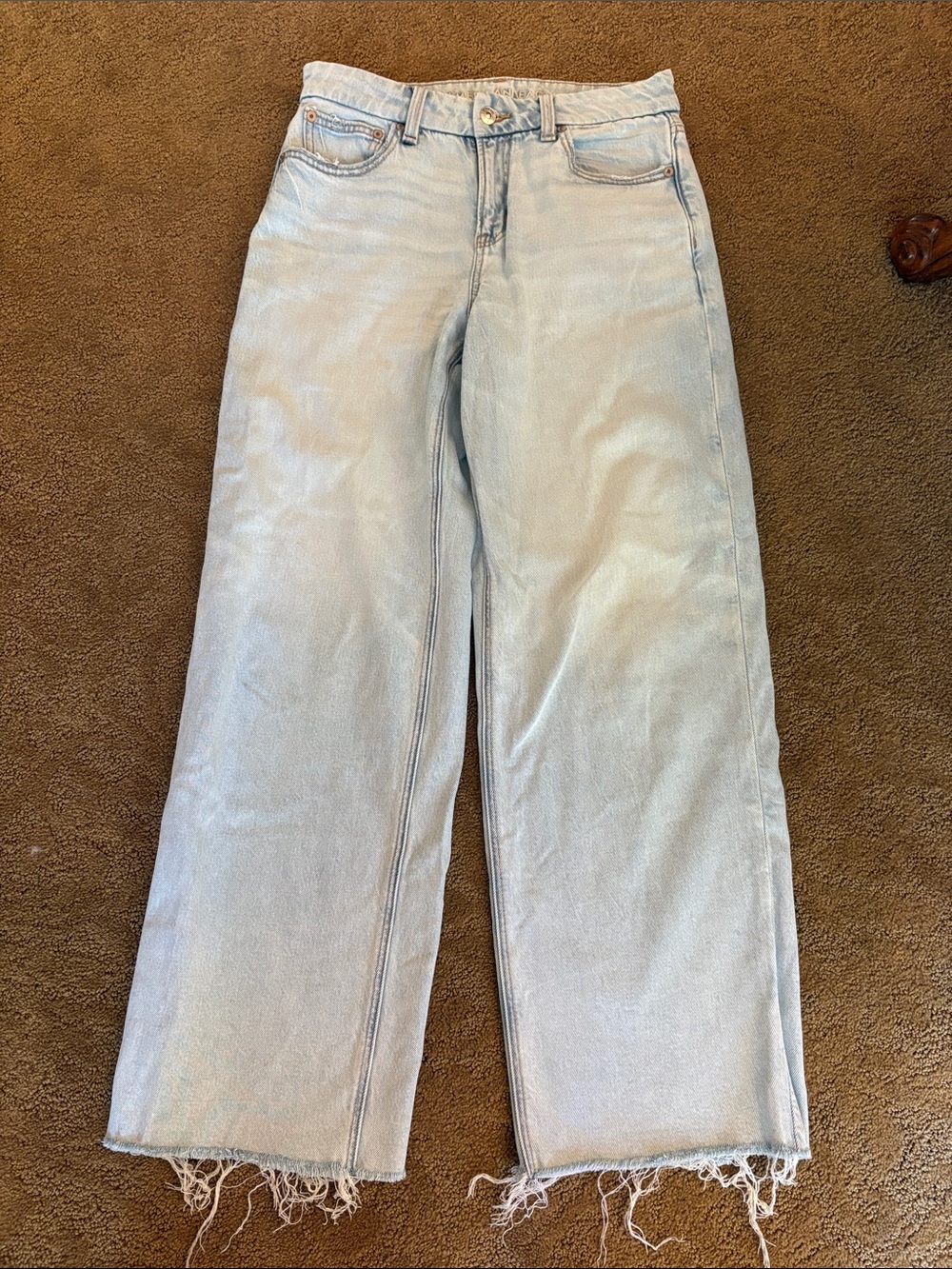 American Eagle Outfitters Light Blue Wide-Leg Jeans